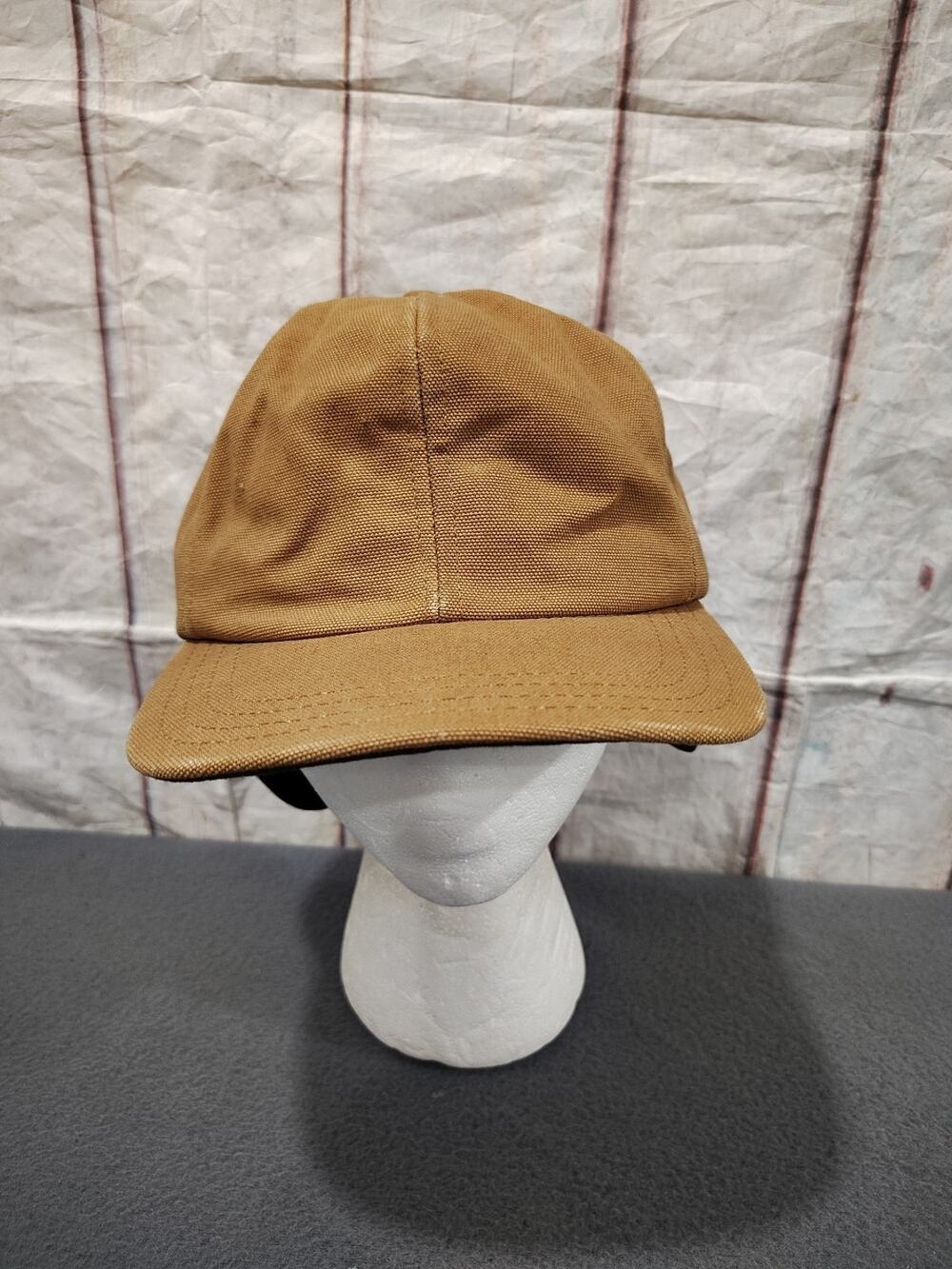 Vintage Winter Duck Cap Brown Made In USA Size M Earflaps
